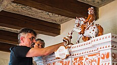 So�ka slavného vojev�dce Ev�ena Savojského byla umíst�na zp�t na kamna v tzv....