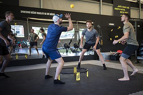 Hokejisté z NHL se pipravují na sezonu ve sportovním areálu Domyno v Praze pod...