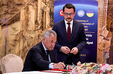 Ruský ministr obrany Sergej ojgu v Istanbulu za Rusko podepsal dohodu...
