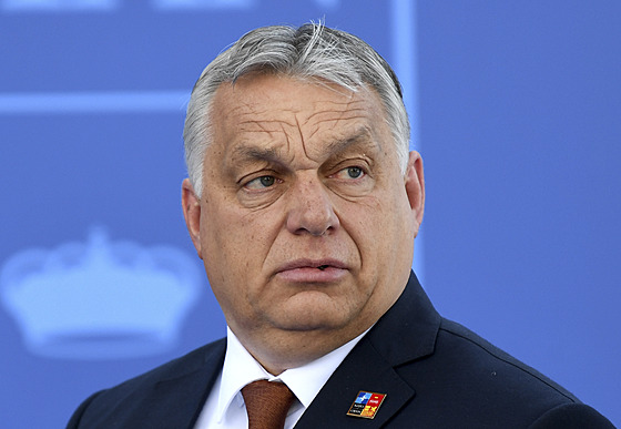 Maarský prezident Viktor Orbán na summitu NATO v Madridu (30. ervna 2022)