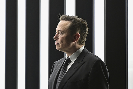 Elon Musk na snímku z 22. března 2022