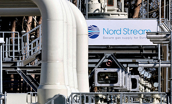 Zařízení plynovodu Nord Stream 1 v severoněmeckém Lubminu (26. července 2022)