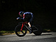 Britsk cyklista Geraint Thomas na trati 20. etapy Tour de France