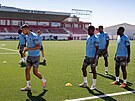 Fotbalisté Slavie trénují na Gibraltaru ped zápasem 2. pedkola Konferenní...