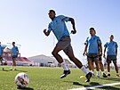 Fotbalisté Slavie trénují na Gibraltaru ped zápasem 2. pedkola Konferenní...