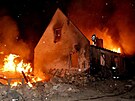 Ukrajintí hasii zasahují v Odse na míst po ruském ostelování. (19....