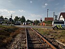 V Boru u Tachova se stetly osobní vlak s automobilem. (24. ervence 2022)