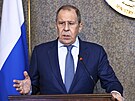 Ruský ministr zahranií Sergej Lavrov na návtv Káhiry, kde jednal s...