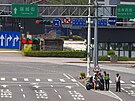Prázdné ulice tchajwanské Tchaj-peje, kde probíhal nácvik reakce na pípadný...