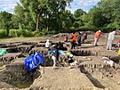 Archeologick nalezit v katastru Moravskho Lanova v mst budouc trasy...