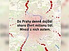 Hustou dopravu v Praze pom�haj� zklidnit odstavn� parkovi�t�