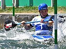 Jií Prskavec na mistrovství svta ve vodním slalomu v Augsburgu