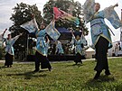 <p>Taneční skupina Yosakoi Hanamaru na festivalu bambusů, hvězd a splněných přání Tanabata 2022 v parku Hanspaulka.</p>