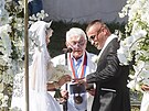 Karlos Vémola a Lela Ceterová se vzali v Praze 28. ervence 2022.