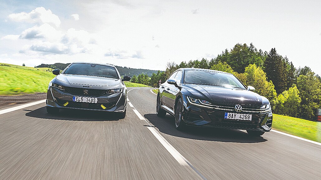 Volkswagen  Arteon R  vs. Peugeot  508 PSE.