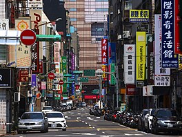 Prázdné ulice tchajwanské Tchaj-peje, kde probíhal nácvik reakce na p�ípadný...