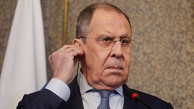 Rusk� ministr zahrani�� Sergej Lavrov b�hem n�v�t�vy K�hiry (24. �ervence 2022)