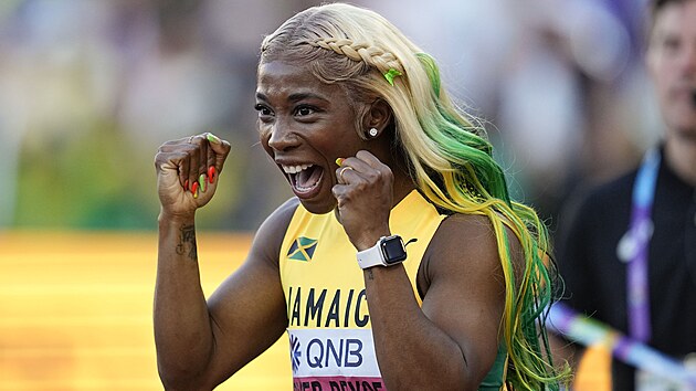Jamajsk sprinterka Shelly-Ann Fraserov-Pryceov slav triumf na stovce mistrovstv svta v Eugene.