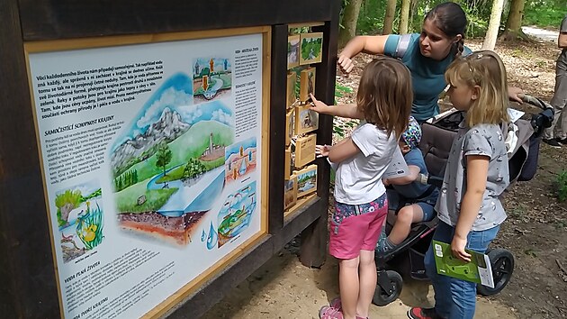 Nov� lesn� nau�n� stezka u St��brn�ho rybn�ka je ur�ena hlavn� pro p�ed�koln� a mlad�� �koln� d�ti.