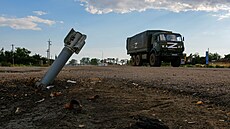 Ruské vojenské vozidlo v Chersonské oblasti (27. července 2022)