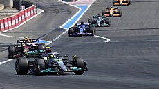 Lewis Hamilton z Mercedesu ve Velké ceně Francie.