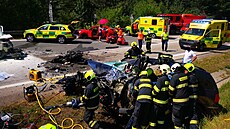 Vážná dopravní nehoda u Votic na Benešovsku. (28. července 2022)