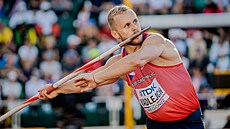 Jakub Vadlejch v finále mistrovství svta v Eugene.