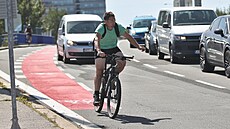 Cyklopruh na Frýdlantských mostech, který ve smru do centra koní ped...