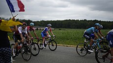 Momentka z 19. etapy Tour de France. Zastavily ji protesty.