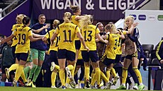 Gólová radost fotbalistek �védska.