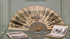 Papírový reklamní vjí jako památka na Národopisnou výstavu eskoslovanskou v...