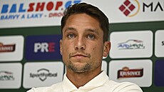Adam Jáno�, nová posila fotbalist� Bohemians Praha 1905, vystoupil na tiskové...