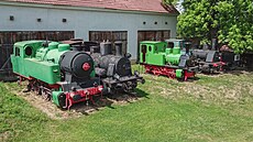 V elezninm muzeu Zlonice najdete sbrku cukrovarskch lokomotiv. Zleva: KD...