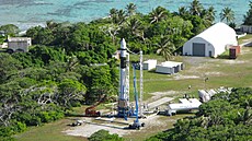 Falcon 1 na ramp na atolu Kwajalein