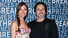 Nicole Shanahanová a Sergey Brin (Mountain View, 4. prosince 2016)