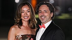 Nicole Shanahanová a Sergey Brin (Los Angeles, 25. záí 2021)