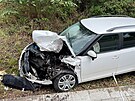 Pi nehod dvou osobních aut u Votic se zranilo pt lidí, jeden tce. Silnice...