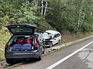 Pi nehod dvou osobnch aut u Votic se zranilo pt lid, jeden tce. Silnice...