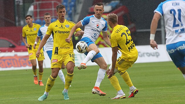 Momentka ze zpasu Bank Ostrava versus Sigma Olomouc.