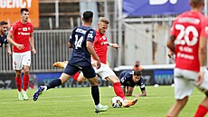Momentka ze zápasu Zbrojovka Brno versus Slovácko.