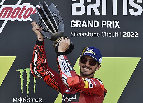 Italský jezdec Francesco Bagnaia vyhrál Velkou cenu Británie MotoGP.