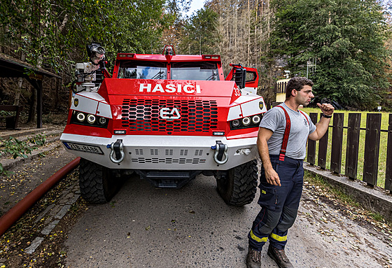 Požár v Národním parku České Švýcarsko, 1. srpna 2022, Hřensko,...