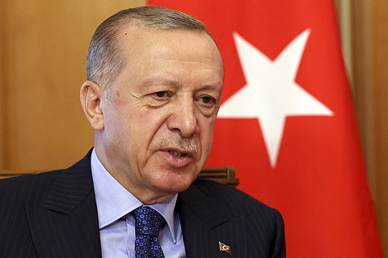 Turecký prezident Recep Tayyip Erdogan jednal se svým ruským protějškem...