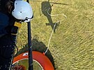 Pohled z jednoho z vrtulnk pi haen poru v Nrodnm parku esk vcarsko.