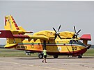 Na leti�t� Vodochody kolem poledne dorazila z It�lie dv� letadla Canadair. (5....