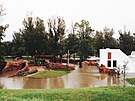 Pavilon goril ve spodní ásti praské zoo poté, co po povodních 2002 zaala...