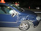 Nehoda voz Volkswagen a Mercedes-Benz u Tebechovic pod Orebem (8. 8. 2022)