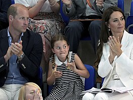Princ William, princezna Charlotte a vévodkyn Kate na Commonwealth Games...