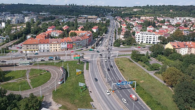 Vizualizace - pohled od Podbradsk na sever
