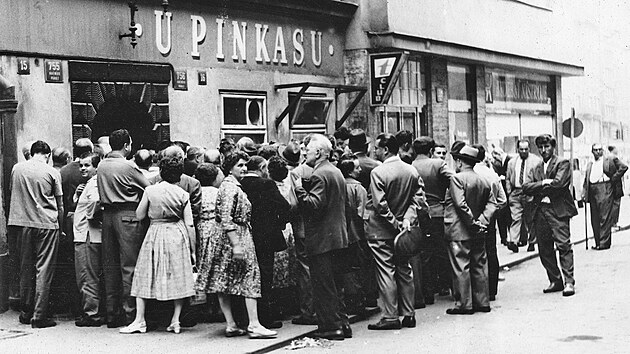 Historický snímek hospody U Pinkasů